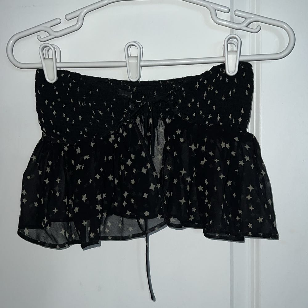INDAH Star print Beatrice Silk Crop top NWOT